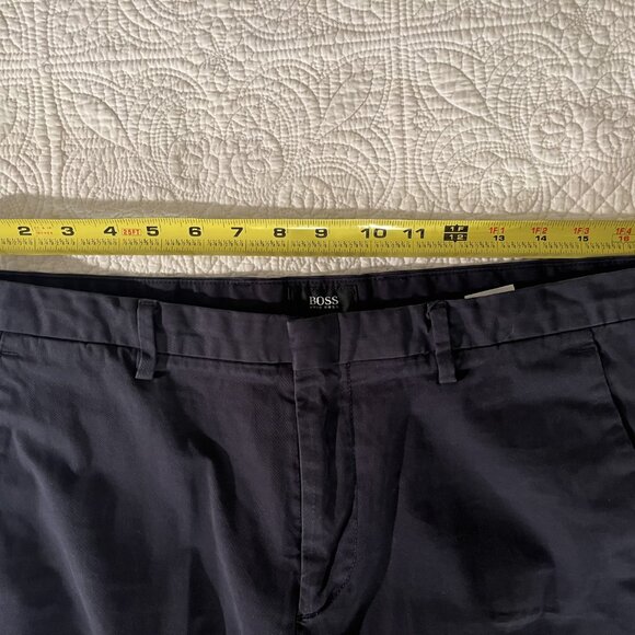 BOSS Hugo Boss Men's Stretch Chino Pants – Navy Blue (Size 32R / EU 48 / US 32R) - Picture 10 of 11